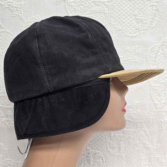 Carhartt Cap Fitted Mens Large Canvas Quilted Duck Hat Ear Flap Made USA Warm - Picture 2 of 12